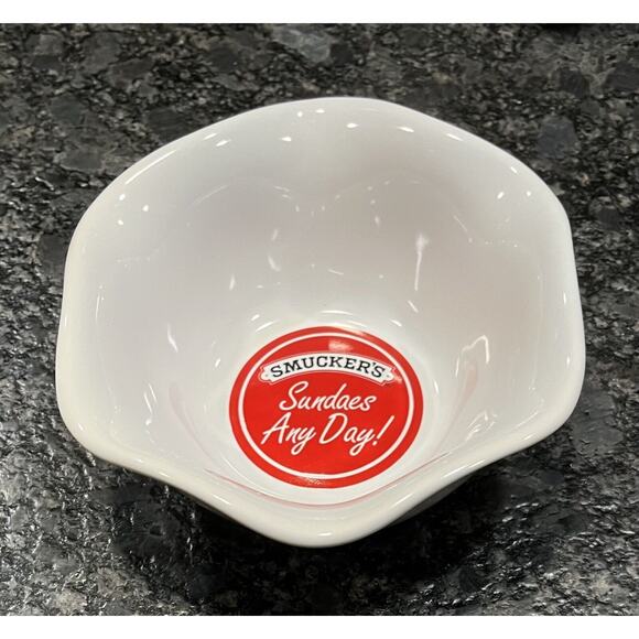 4 “Smuckers Sundaes Any Day!” Ice Cream Bowls #31110 - Picture 2 of 3